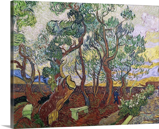 The Garden of St. Pauls Hospital at St. Remy, 1889 (oil on canvas)