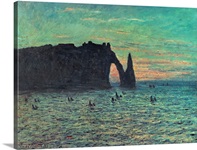 The Hollow Needle at Etretat, 1883 (oil on canvas)
