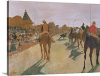 The Parade, or Race Horses in front of the Stands, c.1866 68 (oil on paper)