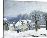 The Place du Chenil at Marly le Roi, Snow, 1876 (oil on canvas)