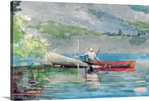 The Red Canoe, 1884 (w/c on paper)