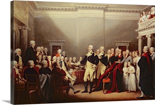 The Resignation of George Washington on 23rd December 1783, c.1822 (oil on canvas)