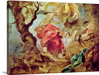 The Sacrifice of Isaac, sketch for section of ceiling in the Jesuit Church, Antwerp, 1620 21 (oil on panel)