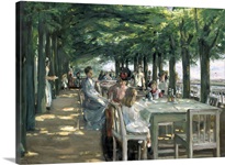 The Terrace at the Restaurant Jacob in Nienstedten on the Elbe, 1902 (oil on canvas)