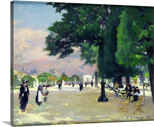 The Tuileries (oil on canvas)