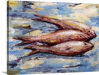 Three Fish (oil on canvas)