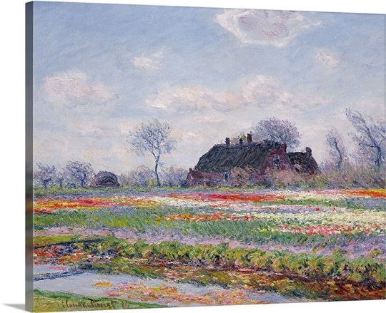 Tulip Fields at Sassenheim, near Leiden, 1886 (oil on canvas)