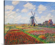 Tulip Fields with the Rijnsburg Windmill, 1886 (oil on canvas)