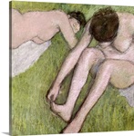 Two Bathers on the Grass, c.1886 90 (pastel on paper)