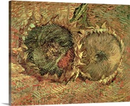 Two Cut Sunflowers, 1887 (oil on canvas)