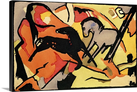 Two Horses, 1911/12 (indian ink and w/c on paper)