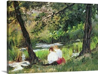 Two Seated Women (oil on canvas)