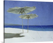Umbrellas, Greece, 1995 (acrylic on paper)