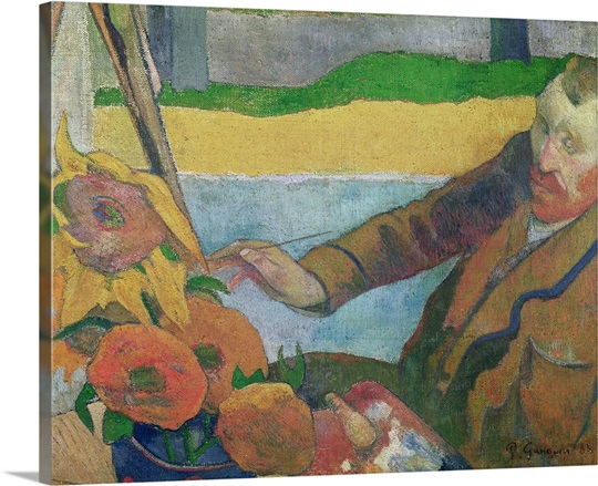 Van Gogh painting Sunflowers, 1888 (oil on canvas)