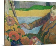 Van Gogh painting Sunflowers, 1888 (oil on canvas)