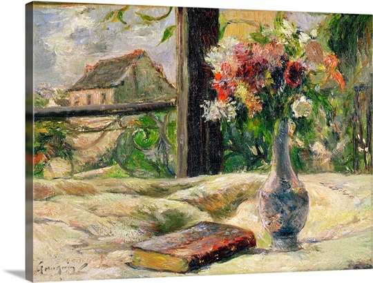 Vase of Flowers (oil on canvas)