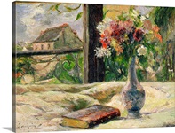 Vase of Flowers (oil on canvas)
