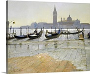 Venice at Dawn (oil on canvas)