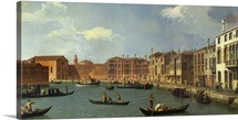 View of the Canal of Santa Chiara, Venice (oil on canvas)