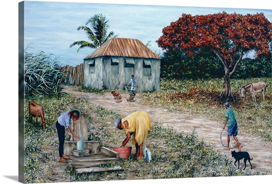 Wash Day (oil on canvas)