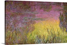 Waterlilies at Sunset, 1915 26 (oil on canvas) (detail of left side)