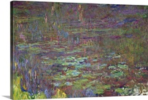 Waterlilies at Sunset, detail from the right hand side, 1915 26 (oil on canvas)