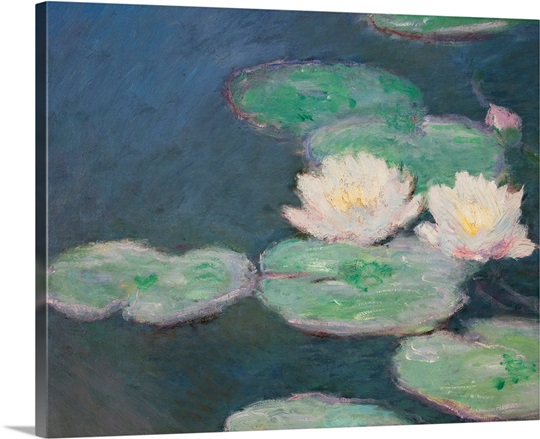 Waterlilies, Evening; detail (oil on canvas) (see also 154665)