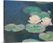 Waterlilies, Evening; detail (oil on canvas) (see also 154665)