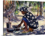 Woman Cooking, 2004 (oil on canvas)