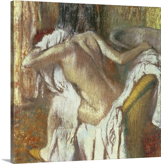 Woman drying herself, c.1888 92 (pastel)