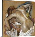 Woman Washing Her Back with a Sponge, c.1888-92 (pastel on buff paper)