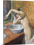 Woman washing herself (pastel)