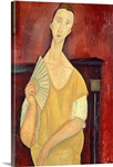 Woman with a Fan (Lunia Czechowska) 1919 (oil on canvas)