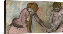 Young girls looking at an album, c.1884 (pastel on paper laid down on card)