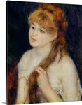 Young Woman Braiding her Hair, 1876 (oil on canvas)