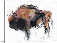 Zubre, Bialowieza (charcoal