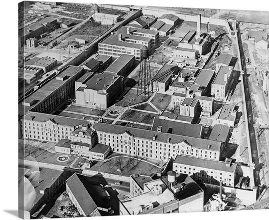 Aerial View of Ohio Penitentiary Photo Canvas Print | Great Big Canvas