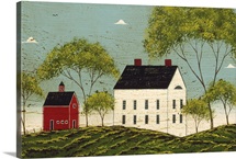 House with Dark Blue Sky