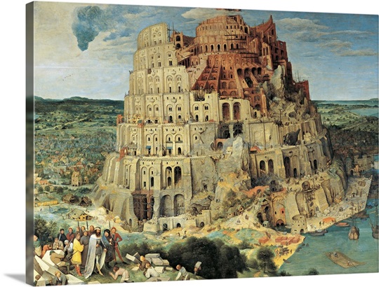 Tower of Babel, by Pieter Bruegel the Elder, 1563. Kunsthistorisches