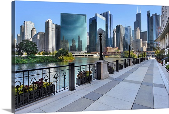 Sidewalk Skyline River