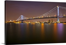 Benjamin Franklin bridge, which spans across Delaware river