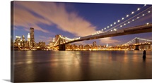 Brooklyn Bridge and Manhattan at Night.