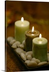 Candles with stones