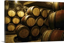 Cellar of barrels