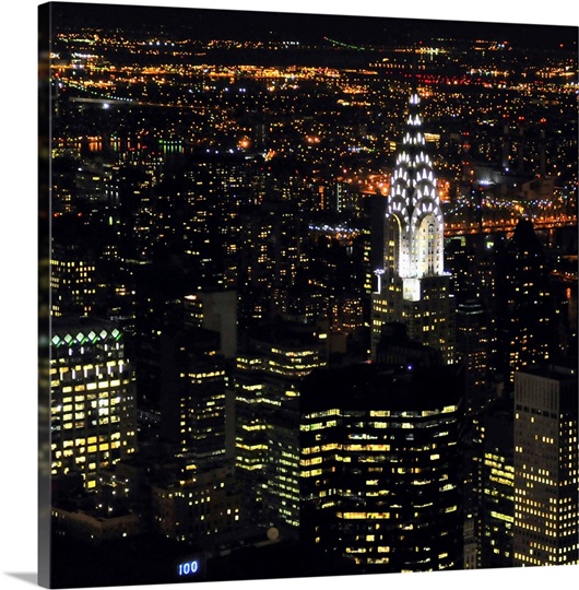 Chrysler Building at night, New York City.