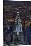 Chrysler Building at night, US.
