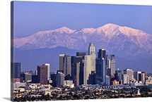 Cityscape view of Los Angeles winter time.