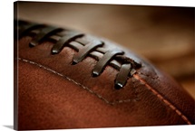 Close up of american football ball