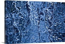 Close-up waterfall, running water, frozen