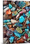 Colored polished stones